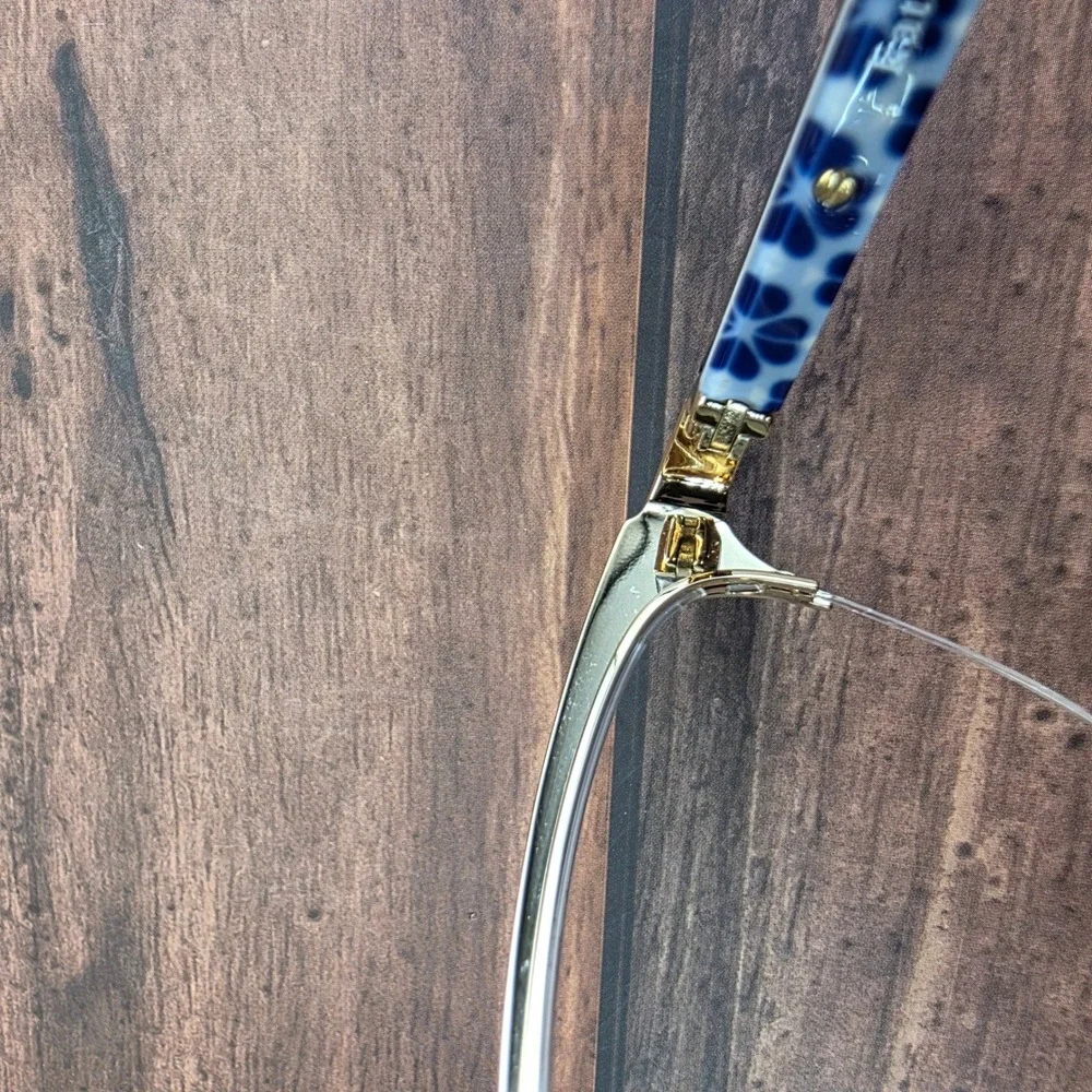 Kate Spade Brieana 09Q Brown Blue Floral Cat Eye Eyeglasses Frames 50-17-140